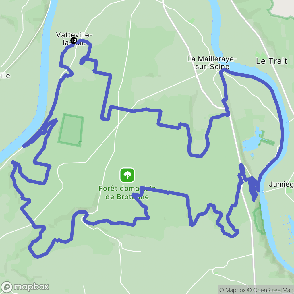 Vatteville-la-Rue : carte du parcours de randonnée - France