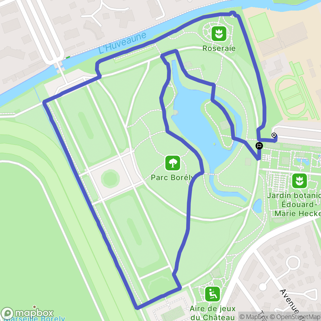 Marseille : carte du parcours de randonnée - France