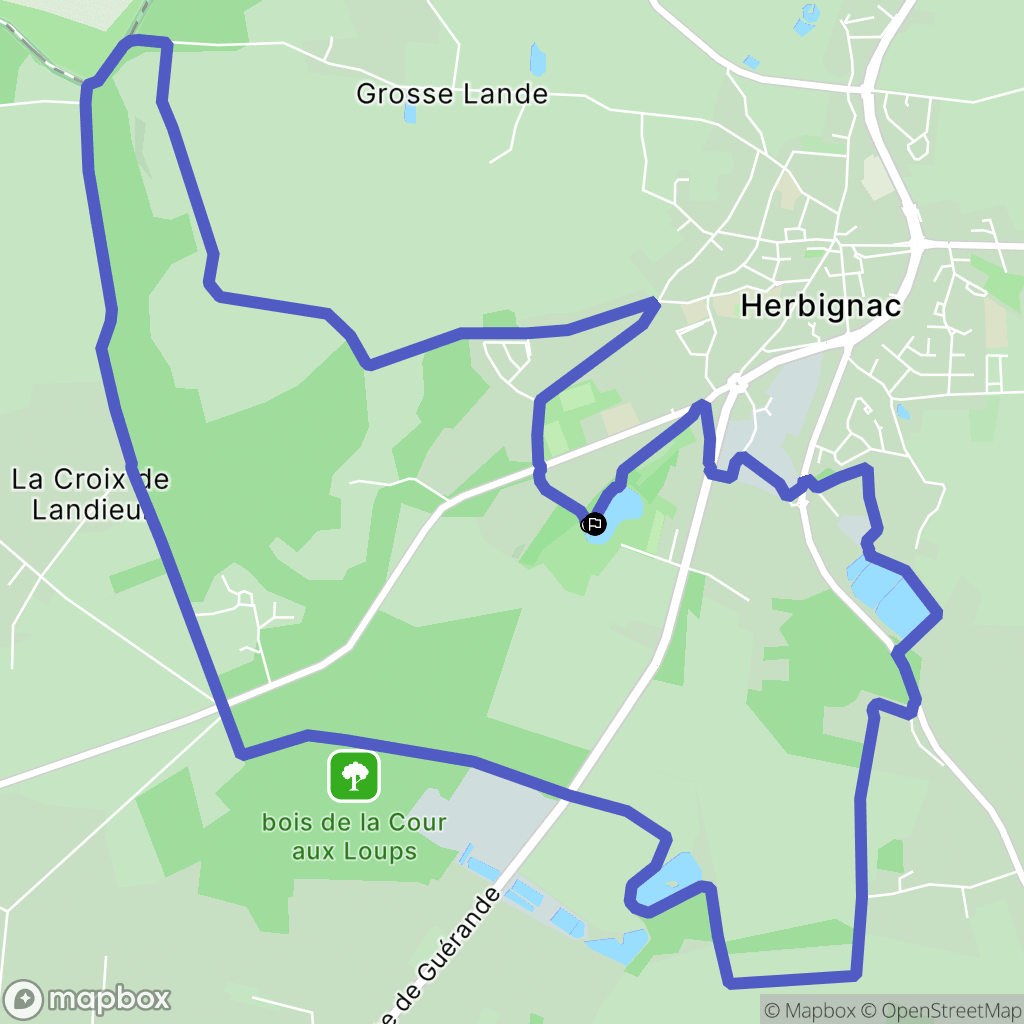 Herbignac : carte du parcours de randonnée - France