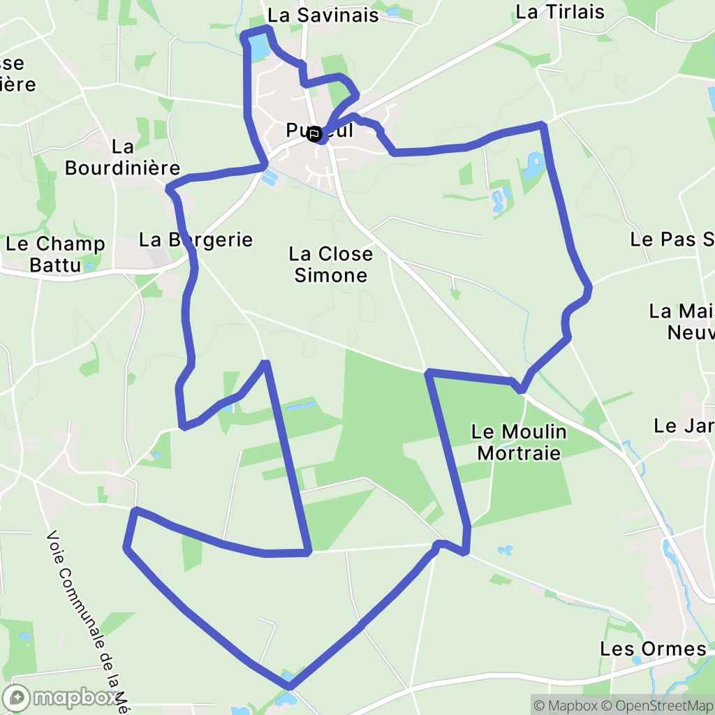 Puceul : carte du parcours de randonnée - France