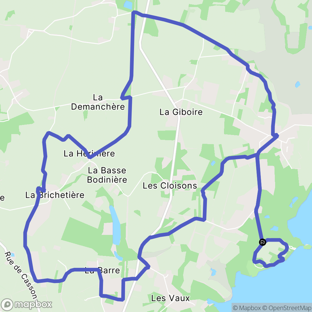 Sucé-sur-Erdre : carte du parcours de randonnée - France