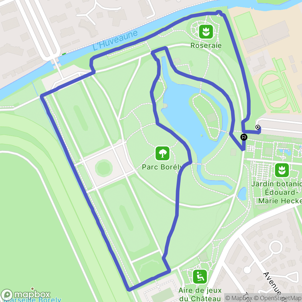 Marseille : carte du parcours de randonnée - France