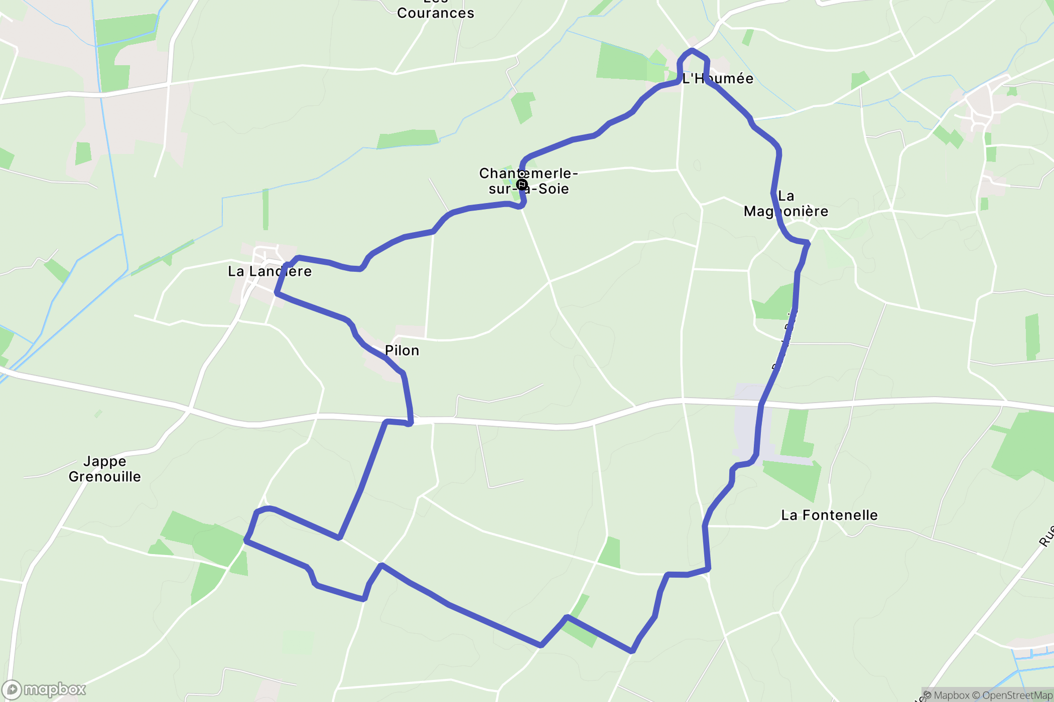Chantemerle-sur-la-Soie : carte du parcours de randonnée - France