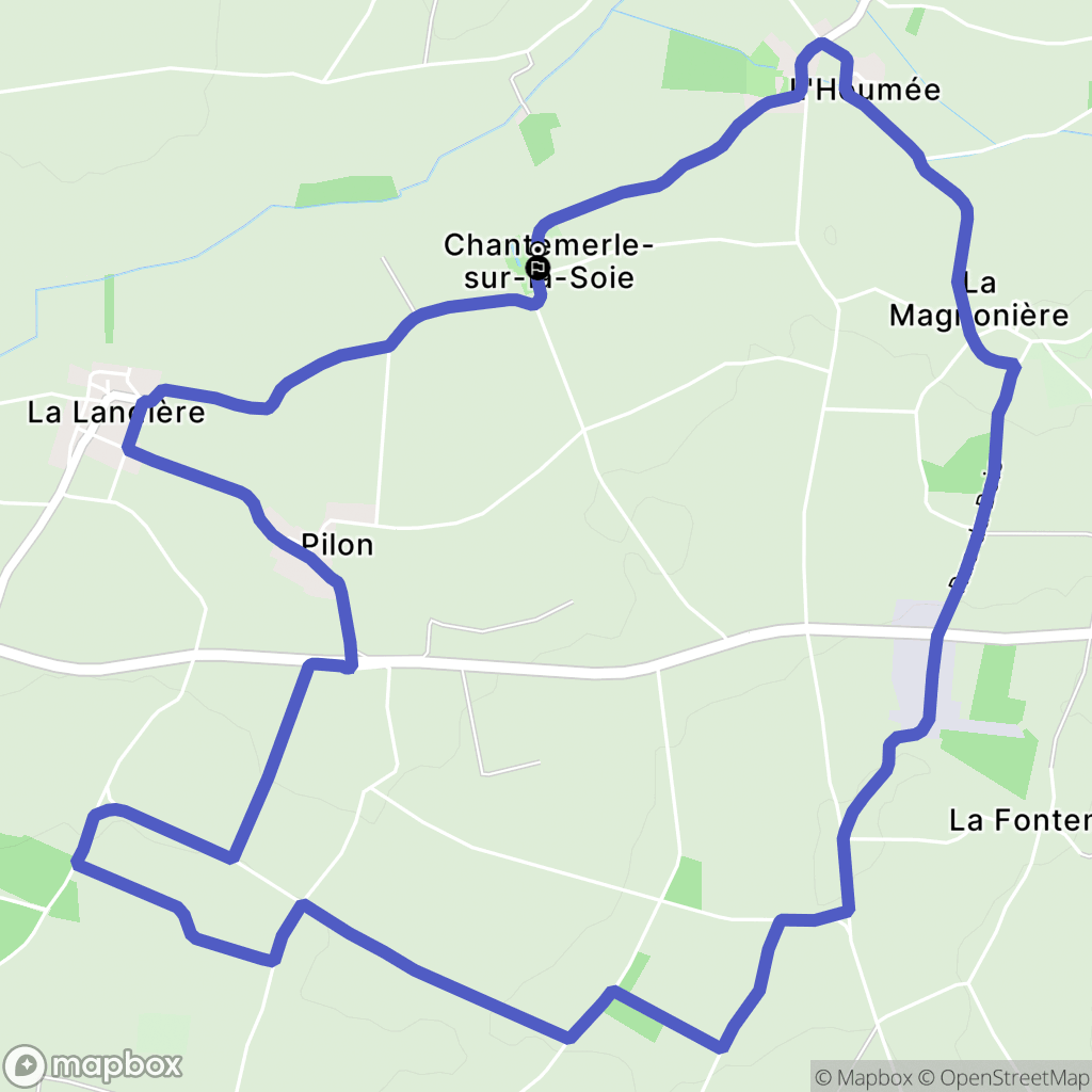 Chantemerle-sur-la-Soie : carte du parcours de randonnée - France