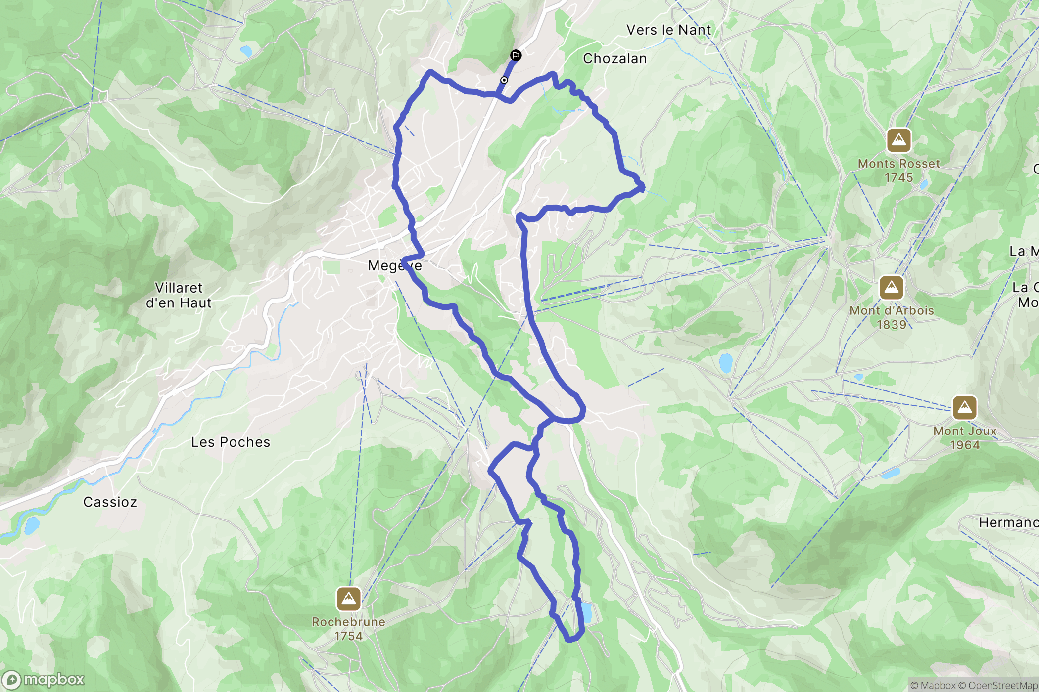 Megève: routekaart voor buitenactiviteiten - France