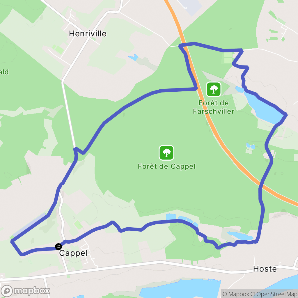Cappel : carte du parcours de randonnée - France