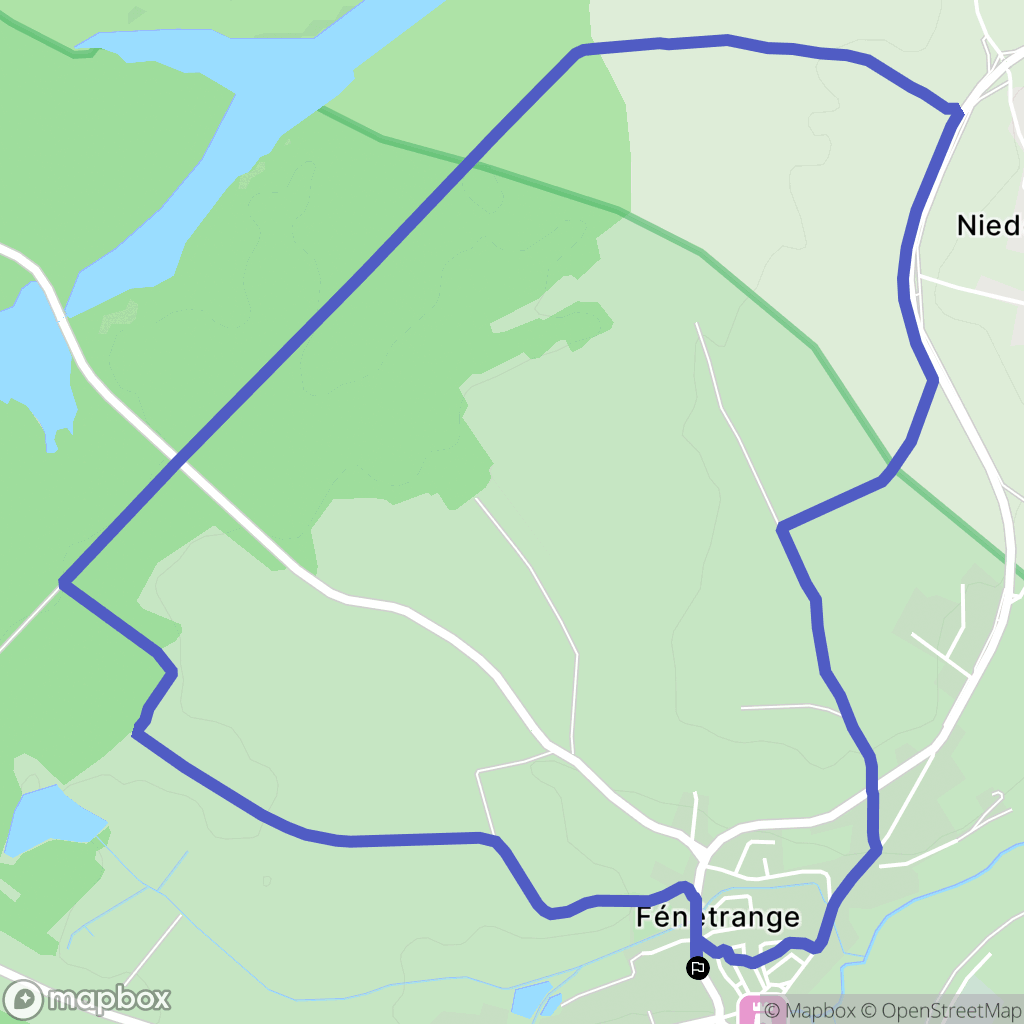 Fénétrange : carte du parcours de randonnée - France