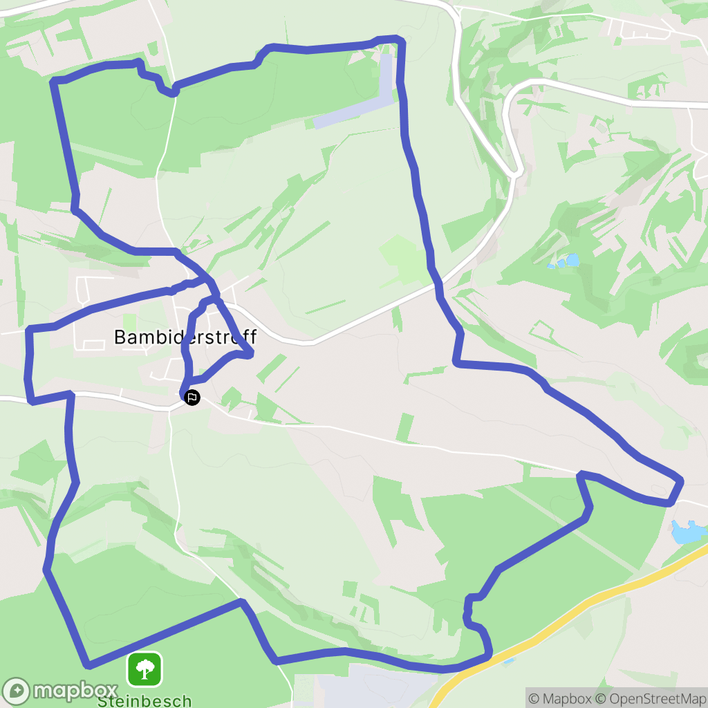 Bambiderstroff : carte du parcours de randonnée - France