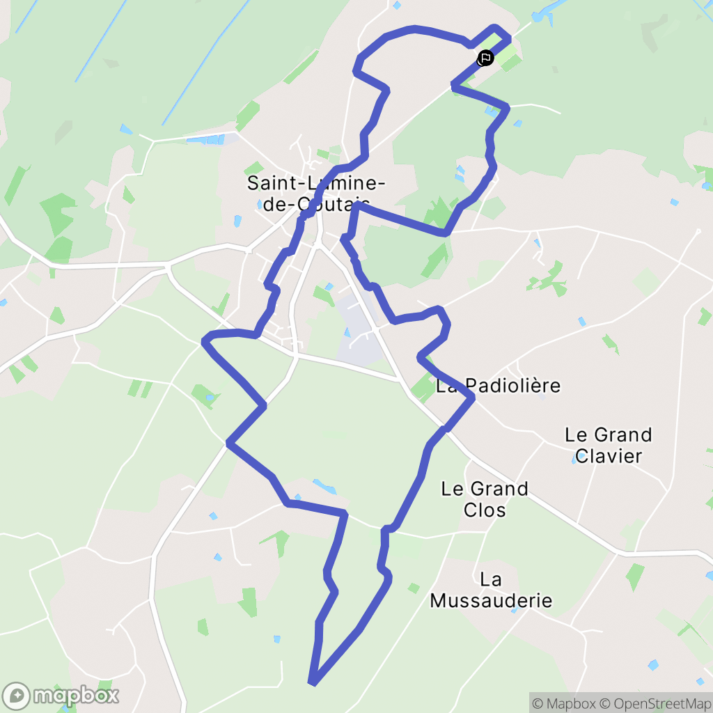 Saint-Lumine-de-Coutais : carte du parcours de randonnée - France