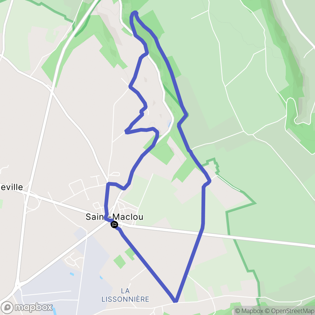 Saint-Maclou : carte du parcours de randonnée - France