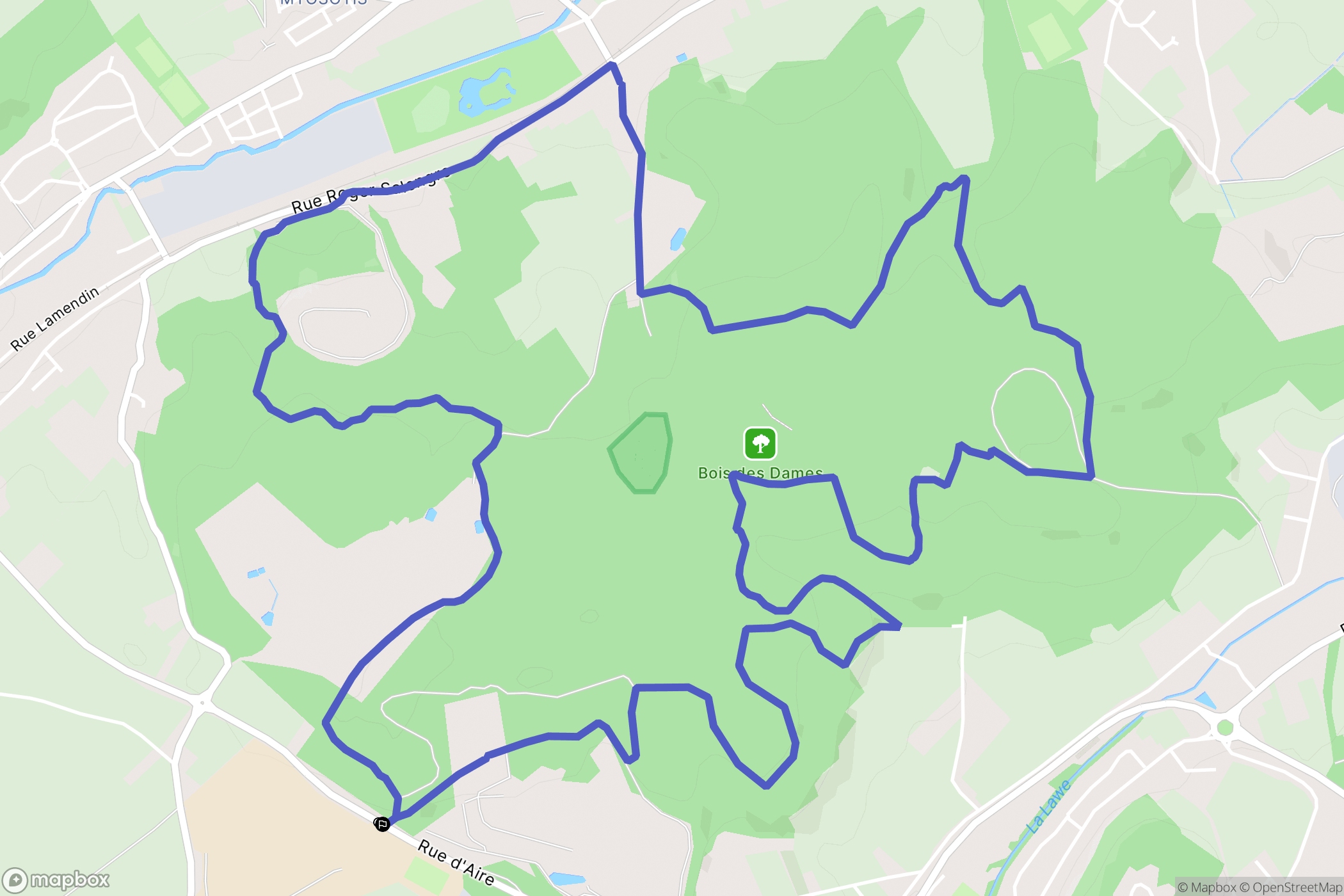 Bruay-la-Buissière : carte du parcours de randonnée - France