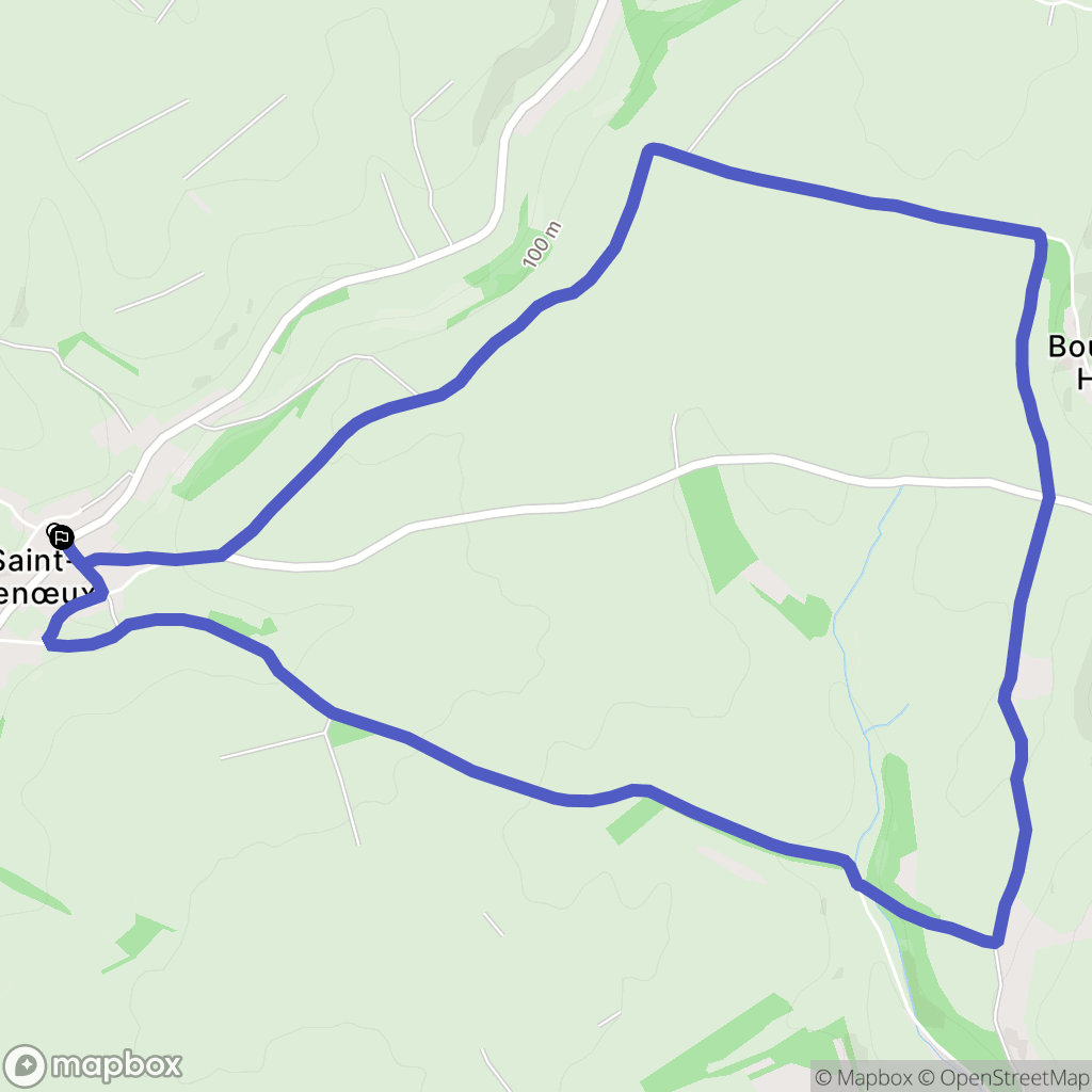 Saint-Denœux : carte du parcours de randonnée - France