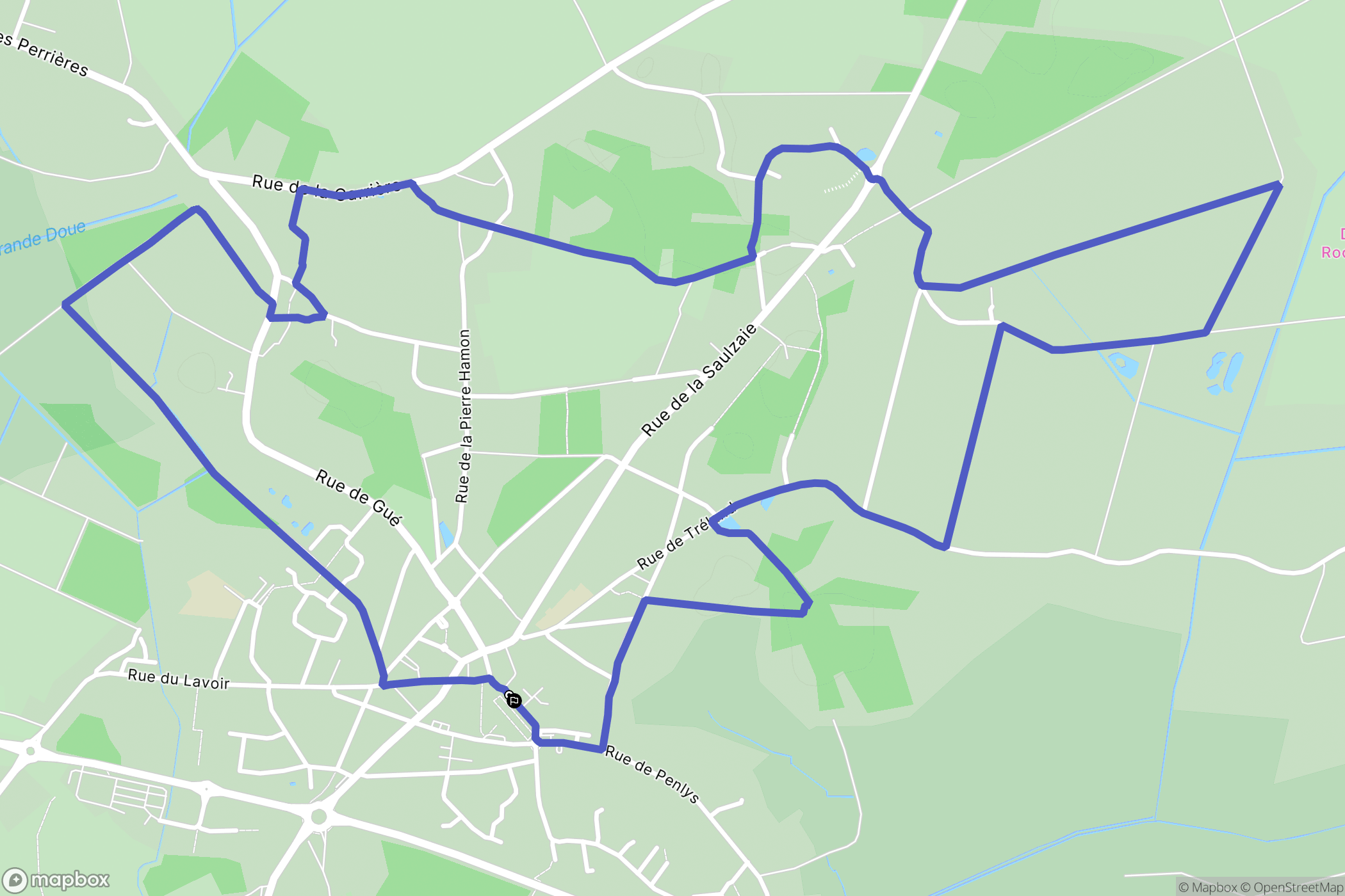 La Chapelle-des-Marais : carte du parcours de randonnée - France