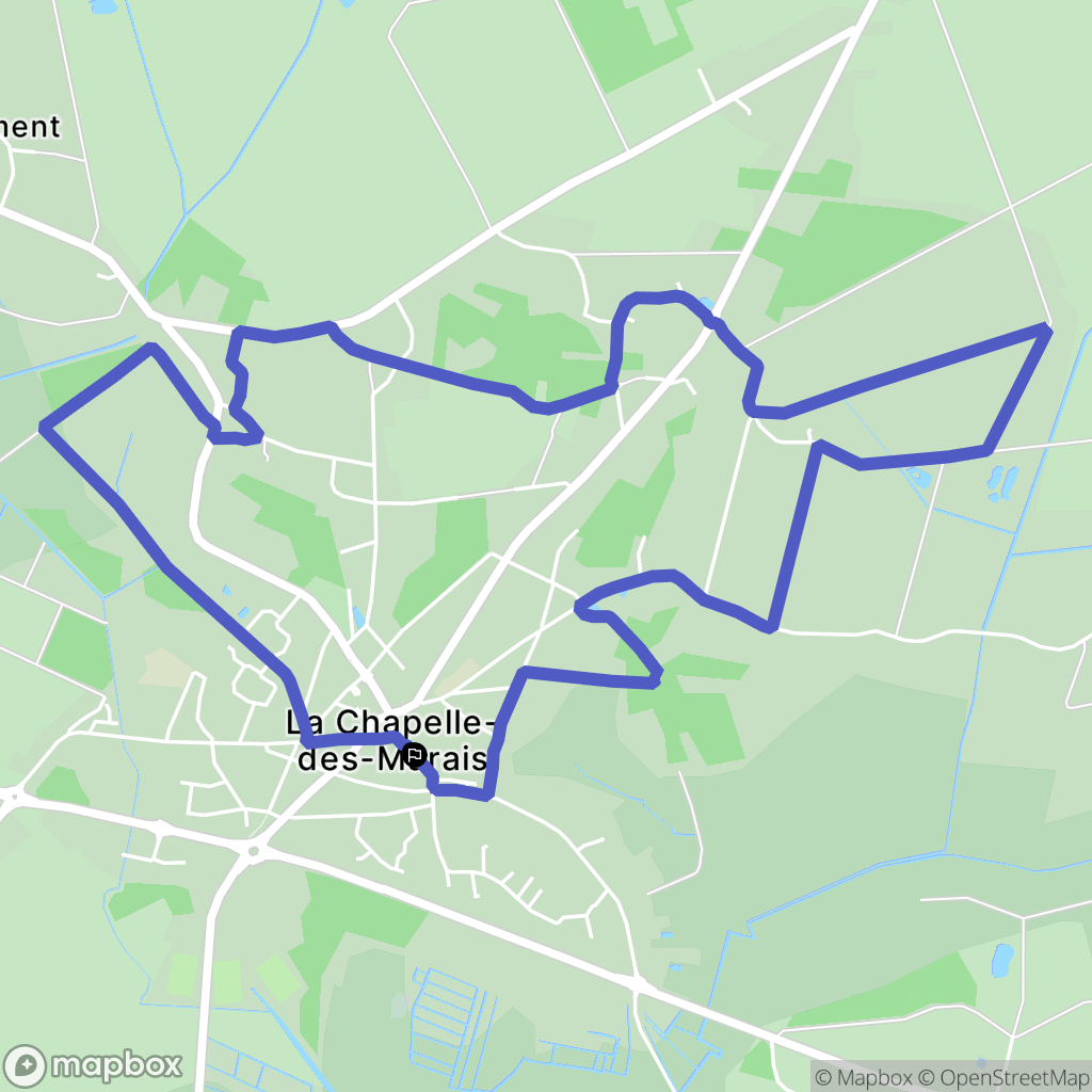La Chapelle-des-Marais : carte du parcours de randonnée - France