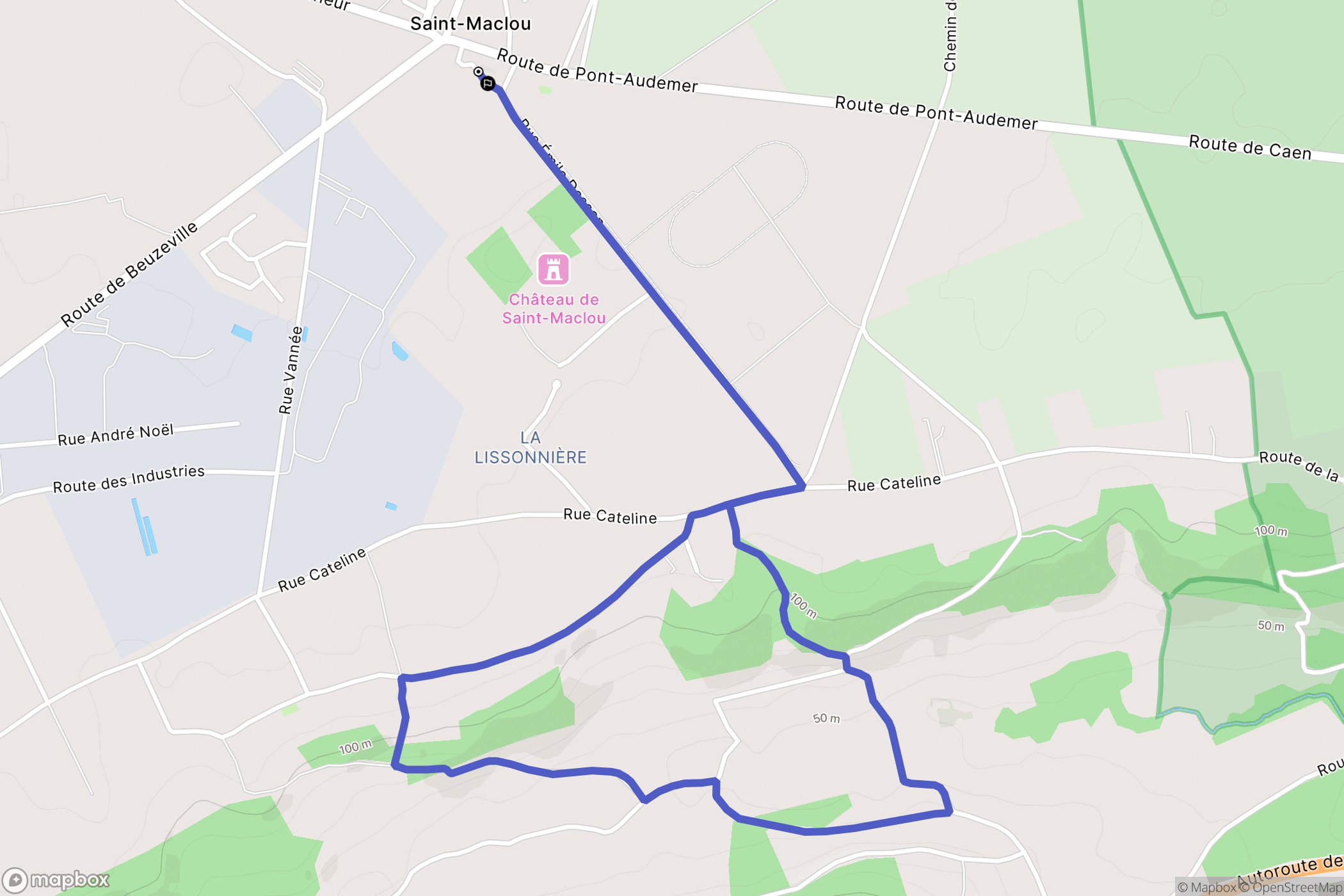 Saint-Maclou : carte du parcours de randonnée - France