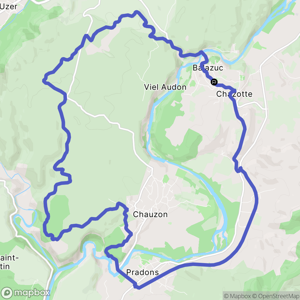 Balazuc: routekaart voor buitenactiviteiten - France