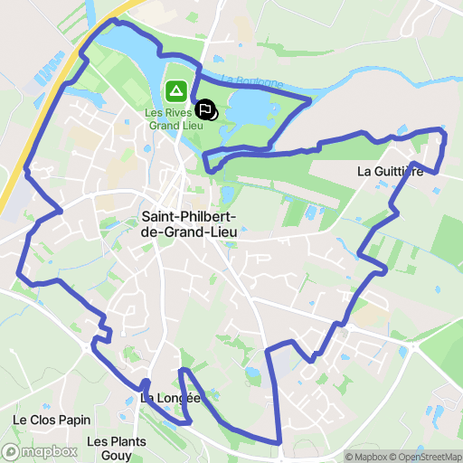 Saint-Philbert-de-Grand-Lieu : carte du parcours de randonnée - France