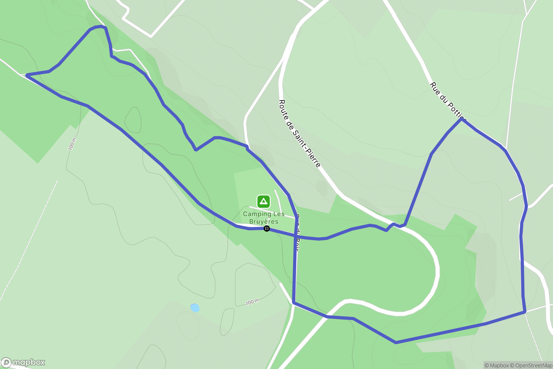 Conteville : carte du parcours de randonnée - France