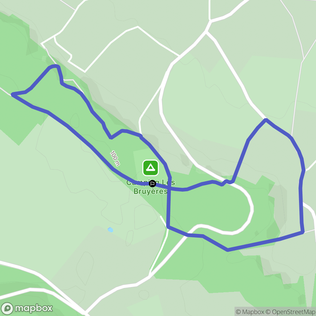 Conteville : carte du parcours de randonnée - France