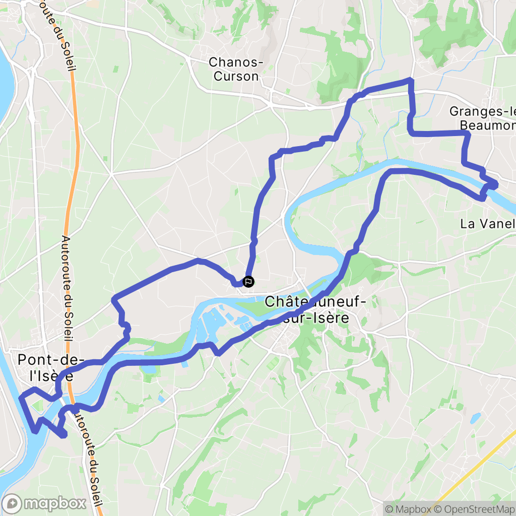 Beaumont-Monteux : carte du parcours de randonnée - France