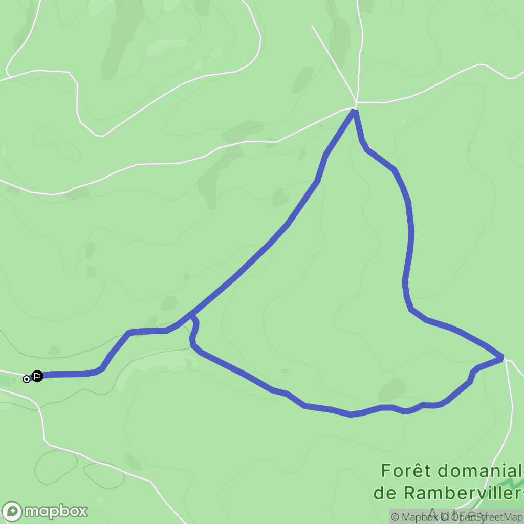 Housseras : carte du parcours de randonnée - France