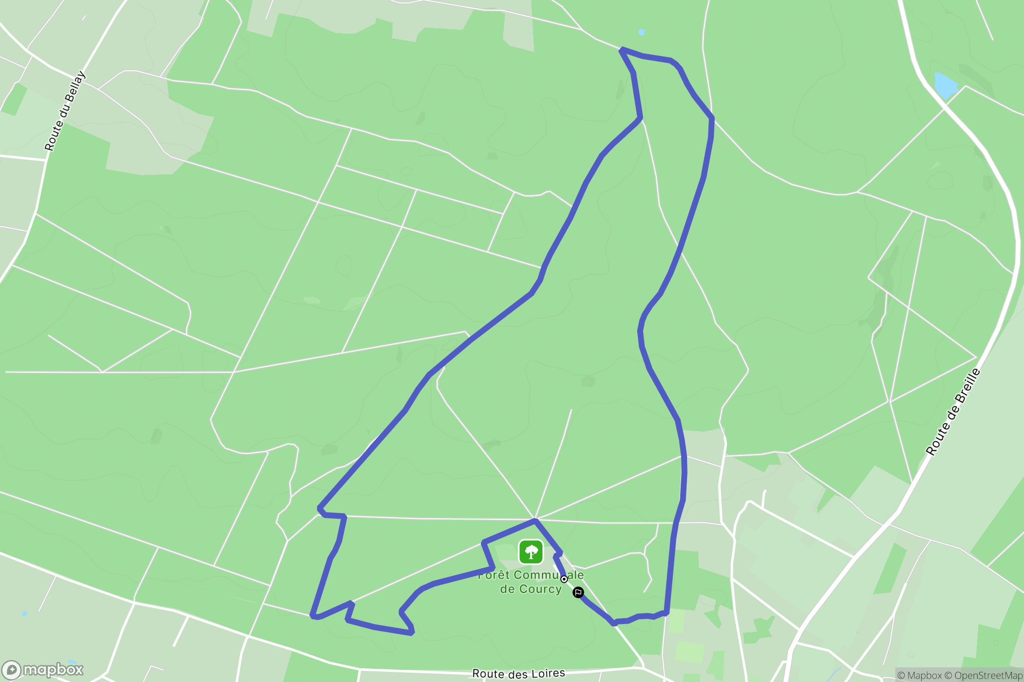Brain-sur-Allonnes : carte du parcours de randonnée - France