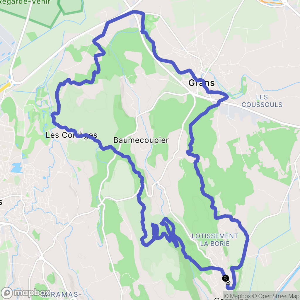 Cornillon-Confoux : carte du parcours de randonnée - France