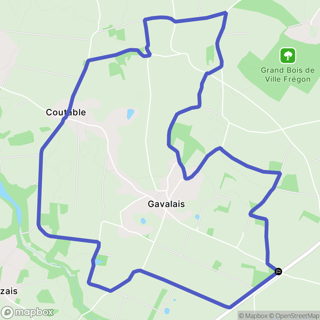 Bouvron : carte du parcours de randonnée - France