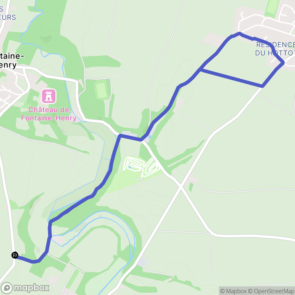 Thaon : carte du parcours de randonnée - France