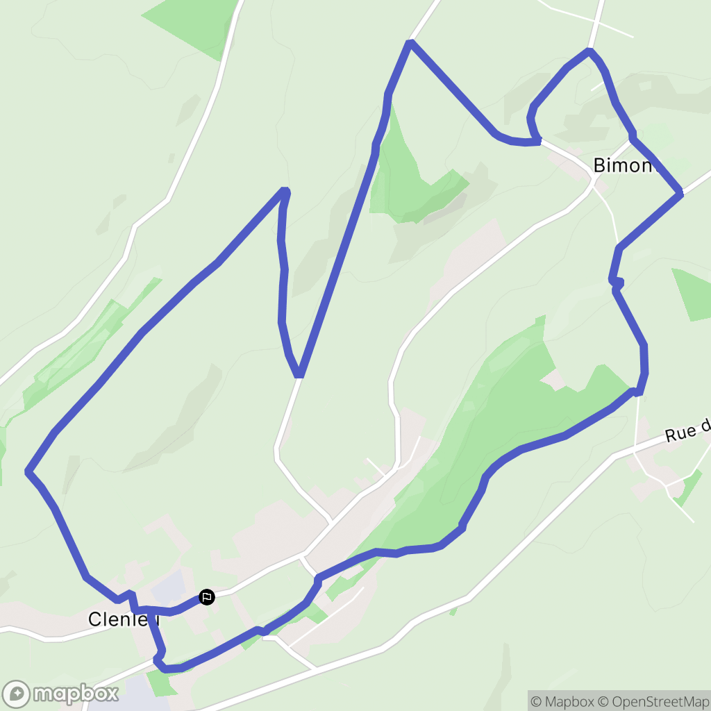 Clenleu : carte du parcours de randonnée - France