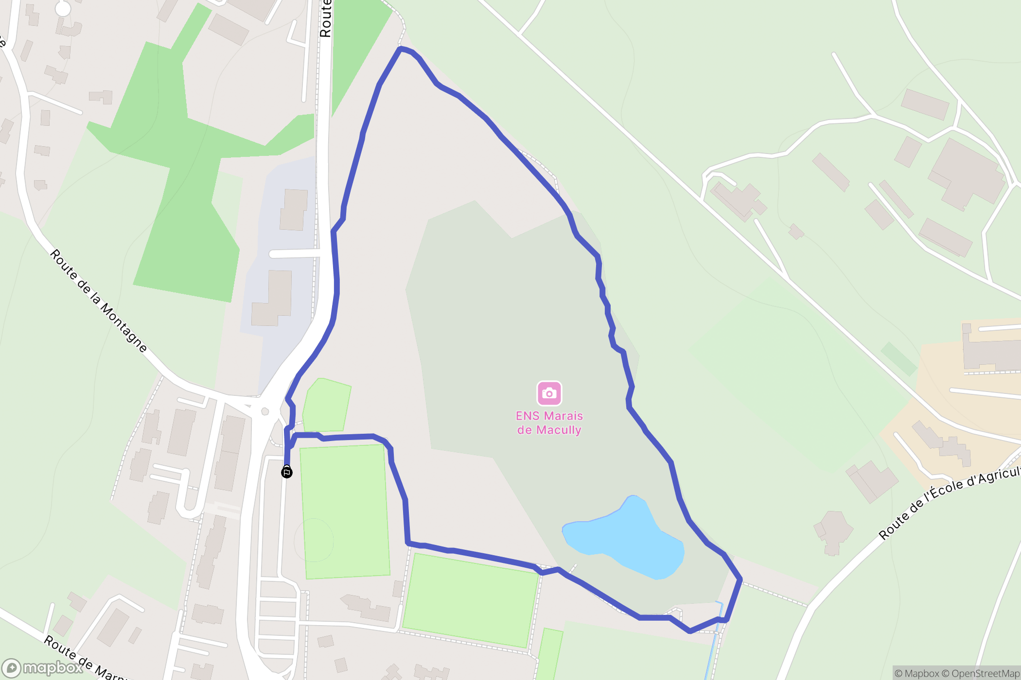 Poisy : carte du parcours de randonnée - France