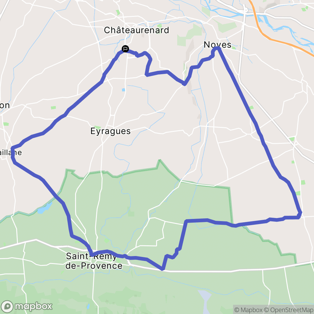 Châteaurenard : carte du parcours de randonnée - France