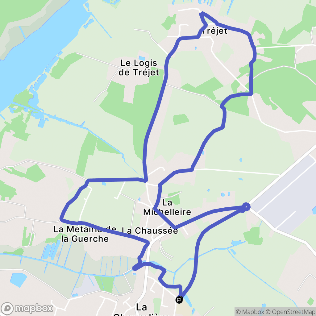 La Chevrolière : carte du parcours de randonnée - France