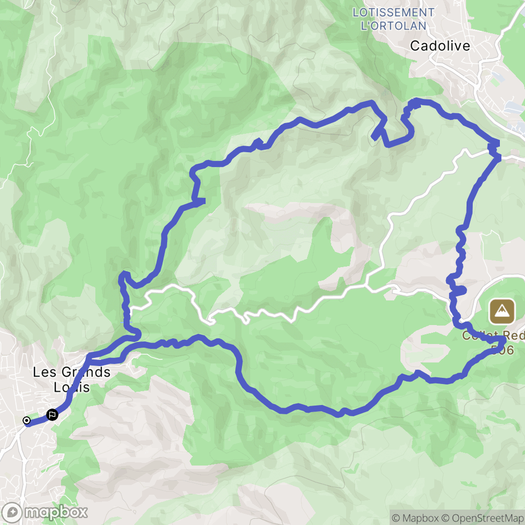 Allauch : carte du parcours de randonnée - France