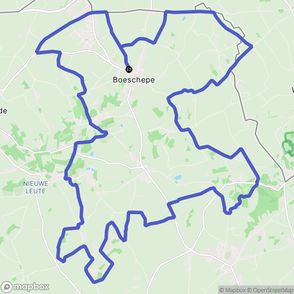 Boeschepe : carte du parcours de randonnée - France
