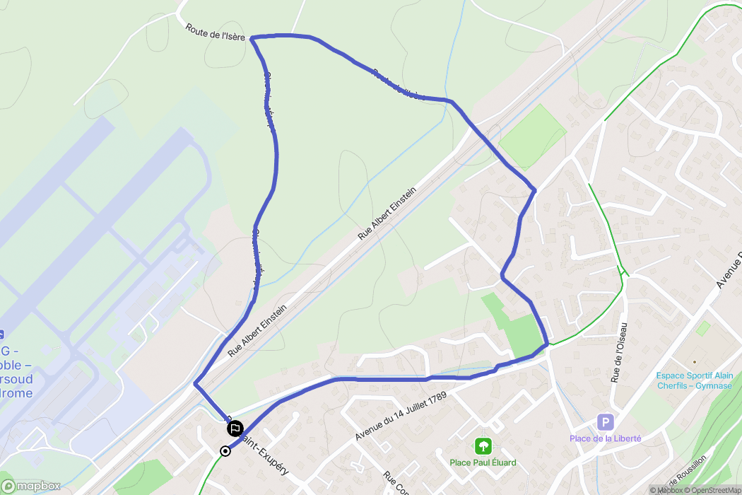 Le Versoud : carte du parcours de randonnée - France
