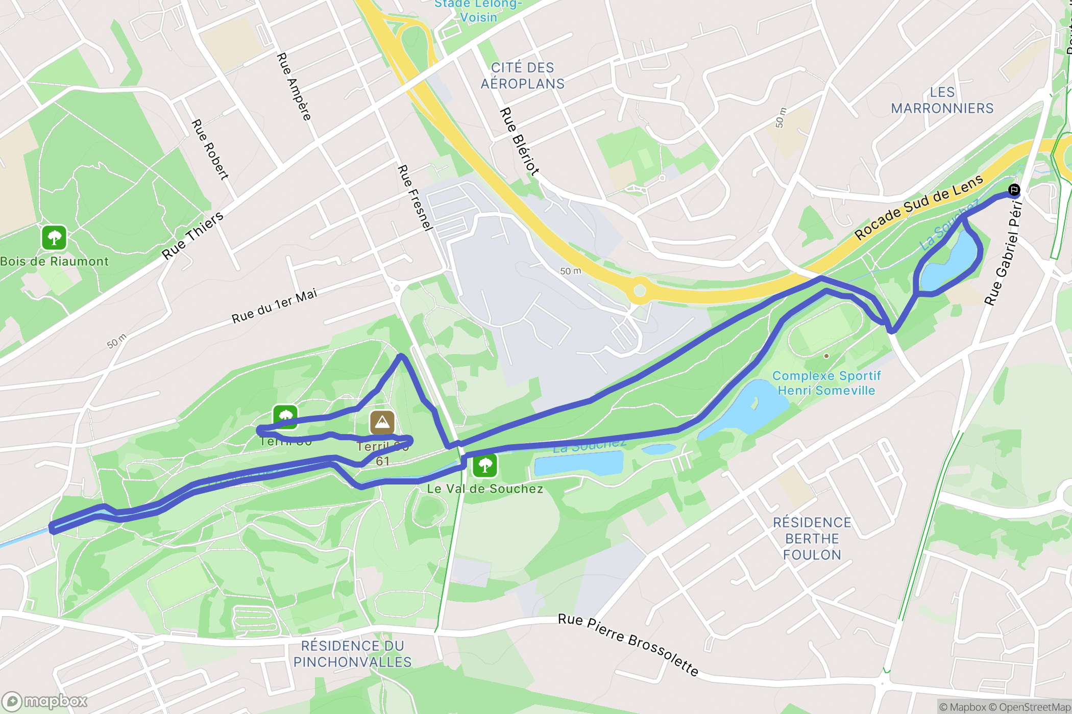 Éleu-dit-Leauwette : carte du parcours de randonnée - France