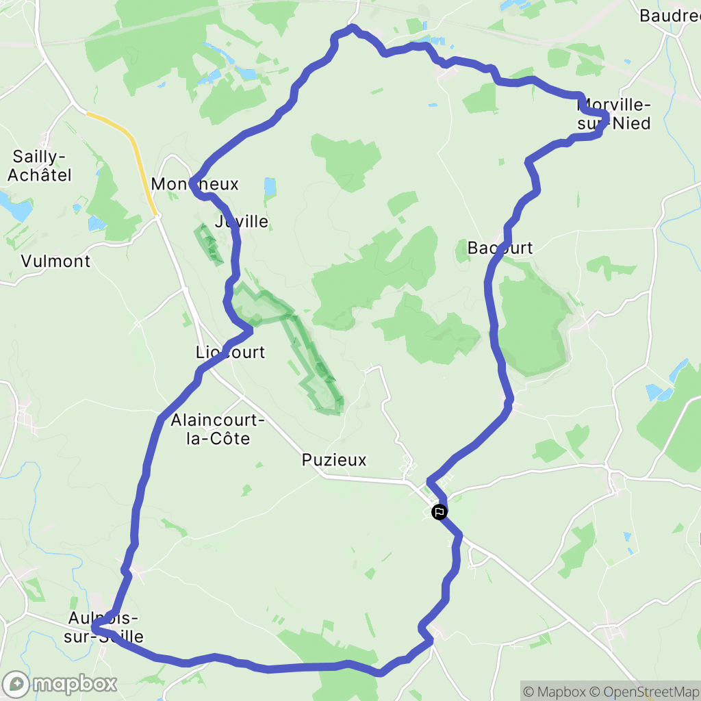 Delme : carte du parcours de randonnée - France