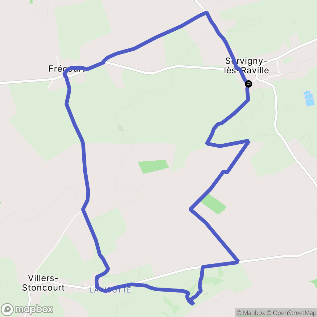 Servigny-lès-Raville : carte du parcours de randonnée - France
