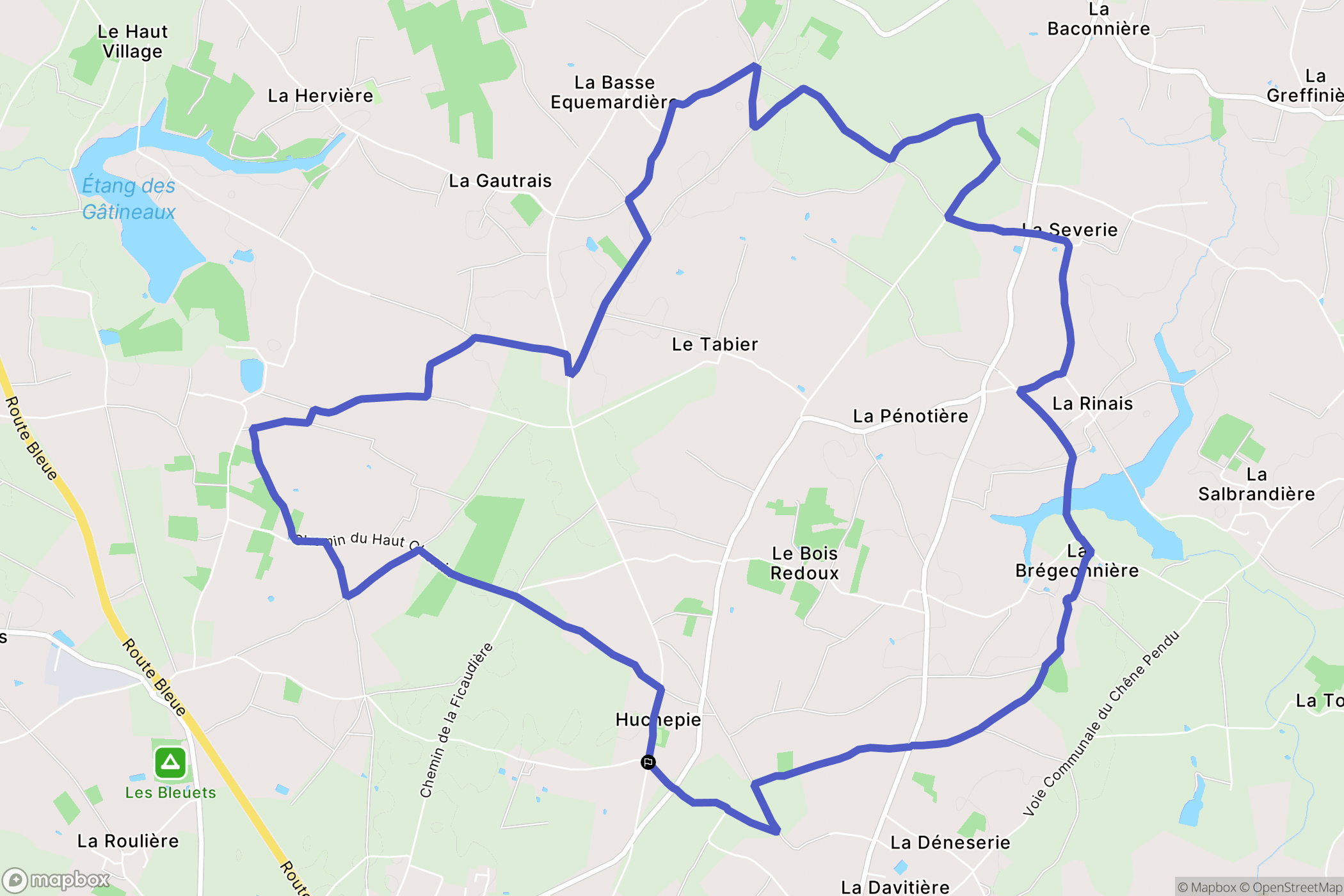Pornic : carte du parcours de randonnée - France