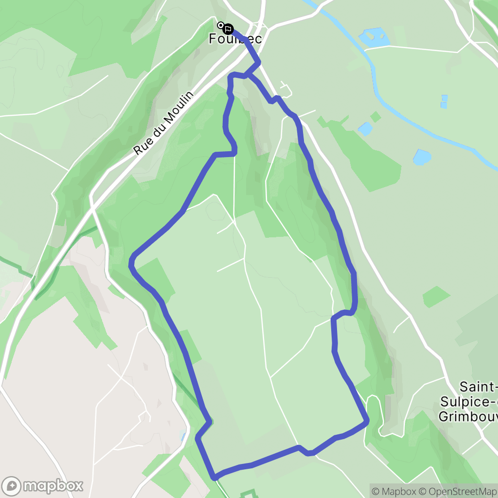 Foulbec : carte du parcours de randonnée - France