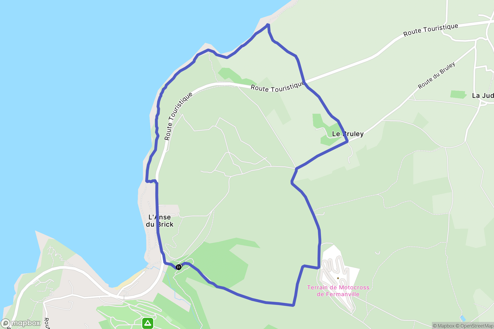 Fermanville : carte du parcours de randonnée - France