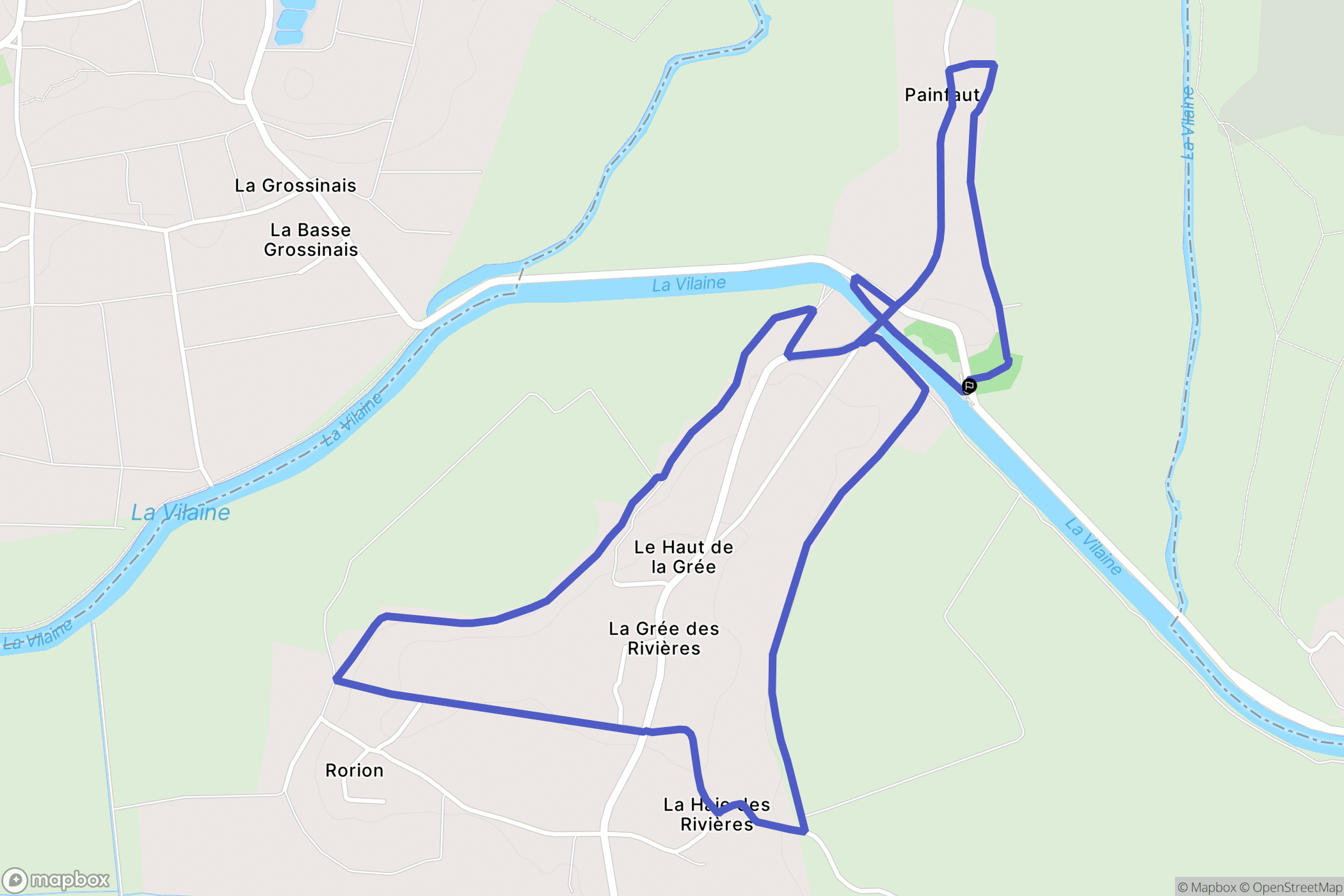 Avessac : carte du parcours de randonnée - France