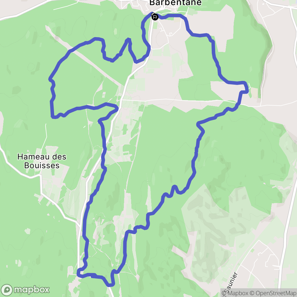 Barbentane : carte du parcours de randonnée - France