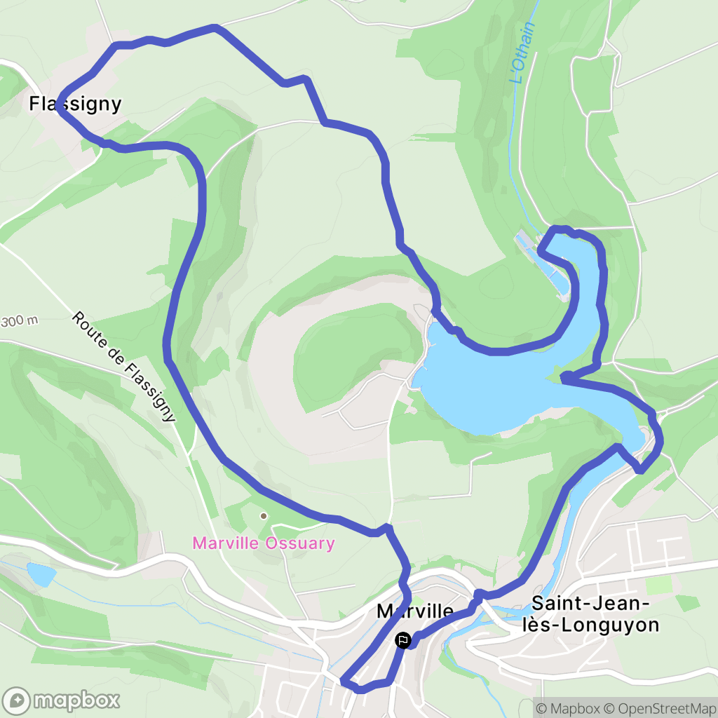 Marville : carte du parcours de randonnée - France