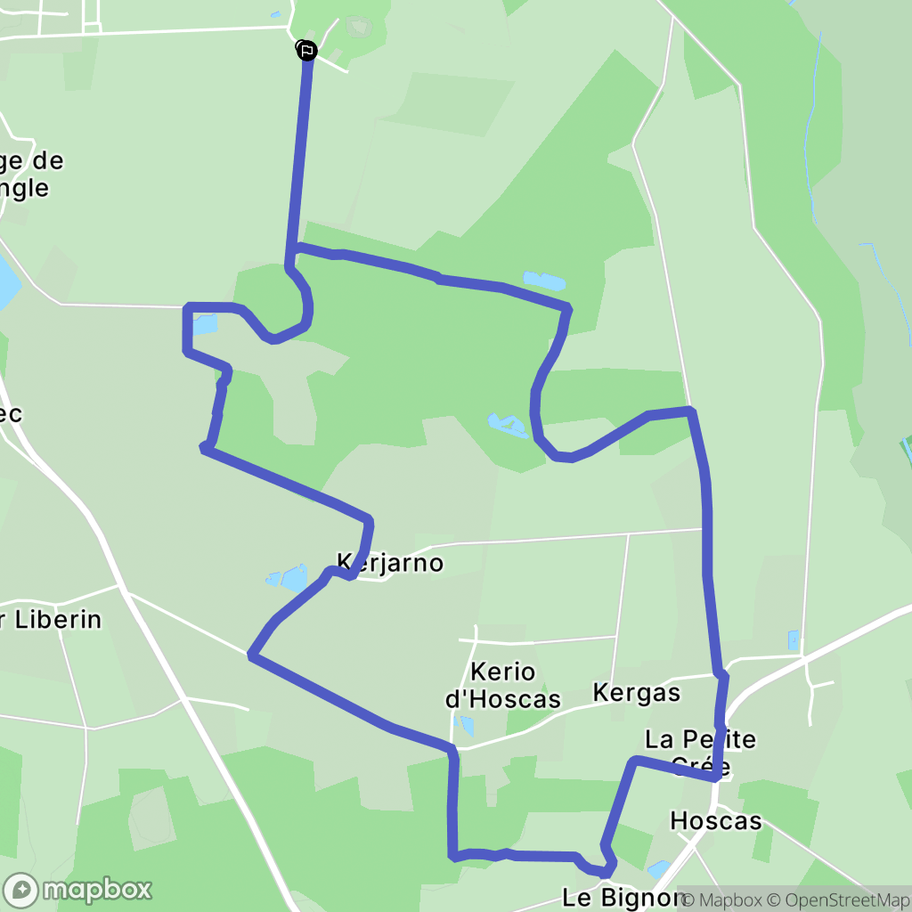 Herbignac : carte du parcours de randonnée - France