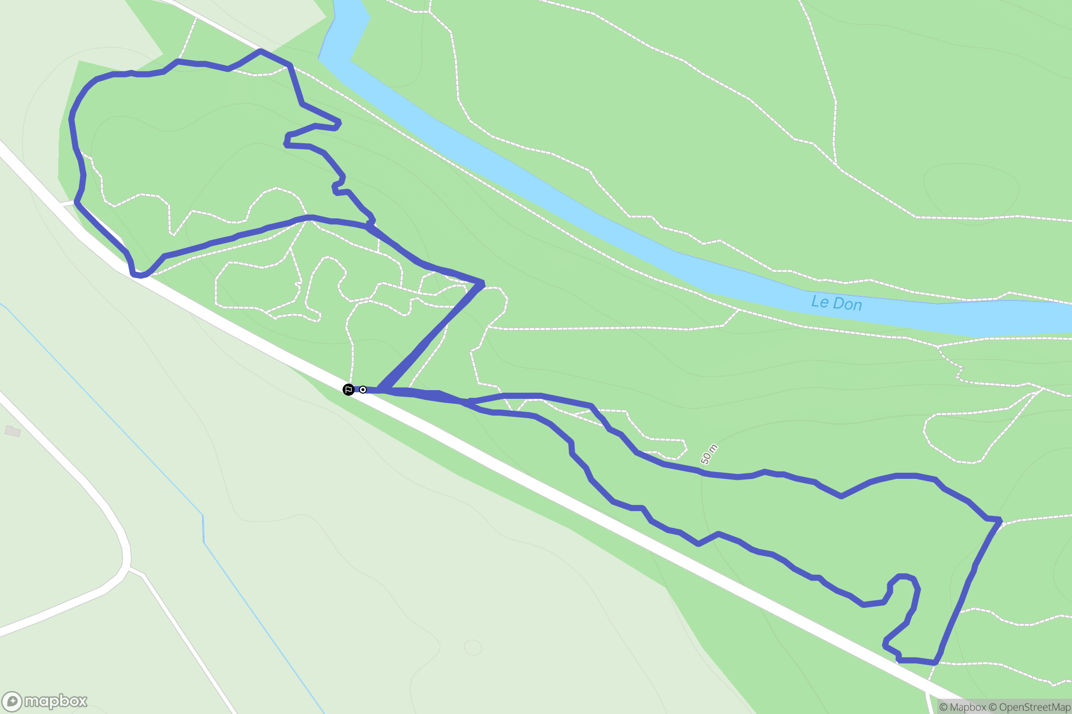 Guémené-Penfao : carte du parcours de randonnée - France