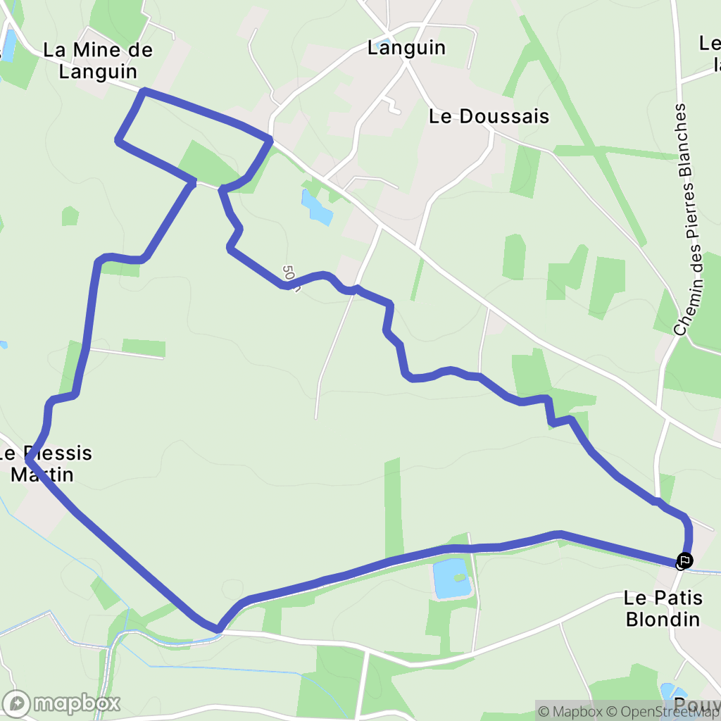 Nort-sur-Erdre : carte du parcours de randonnée - France