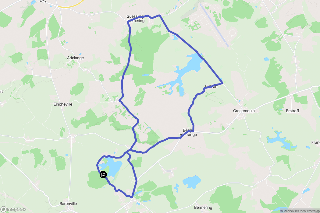 Harprich : carte du parcours de randonnée - France