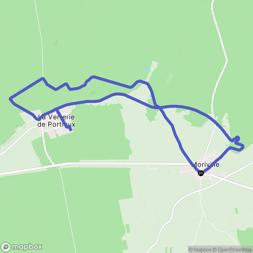 Moriville : carte du parcours de randonnée - France